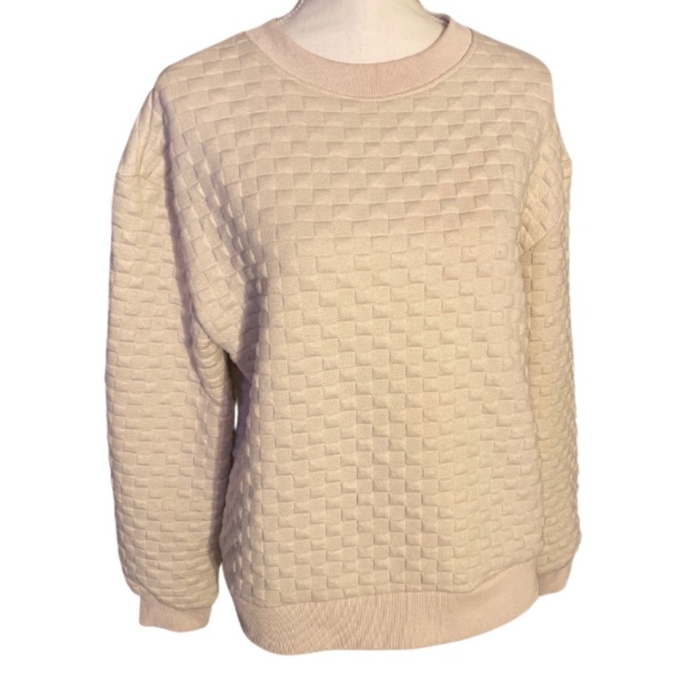 ANGEL CULT Women’s Cream Textured Women's Sweater Size S